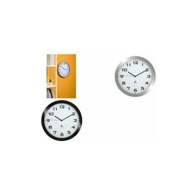 Alba horloge silencieuse 38cm quartz - gris m&eacute;tal - 38,5x38,5x5,5cm