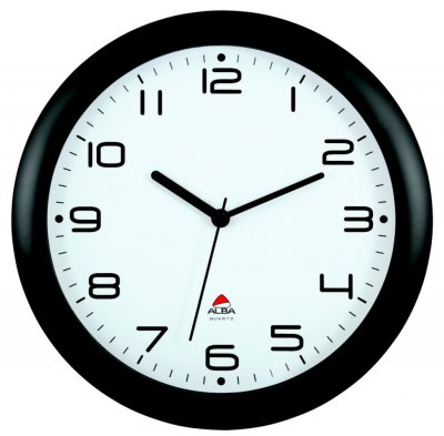 Alba HORNEW N Quartz Horloge Silencieuse Noir 30 x 5,5 x 30 cm