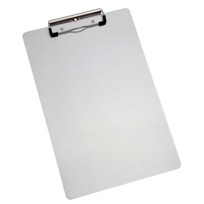 ALBA  Porte-Bloc En M&eacute;tal Aluminium Blanc 23 X 35 Cm