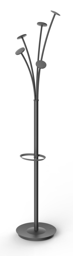 ALBA  Porte manteau, Noir, Base &Oslash; 35 cm H 188 cm Tube : &Oslash; 38 mm