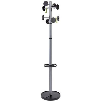 Alba portemanteau acier 8 pateres - coloris gris metal