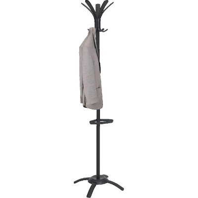 Alba portemanteau cleo 5 double pateres acier et plastique noir