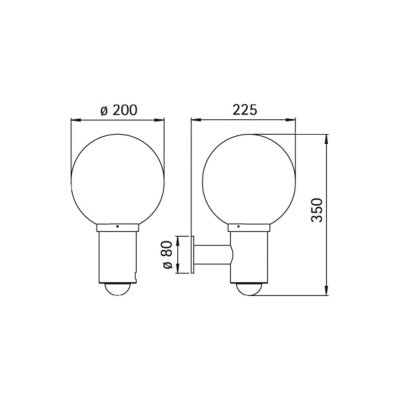 ALBERT LEUCHTEN Albert 690224 detecteur de mouvement lumineux 120&deg; ip44, 75w, e27
