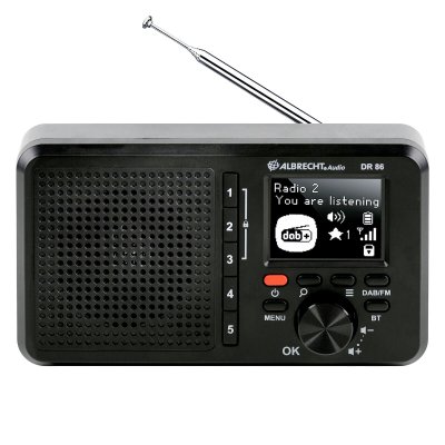 ALBRECHT  DR 86 Radio de table DAB+, FM DAB+, FM rechargeable noir