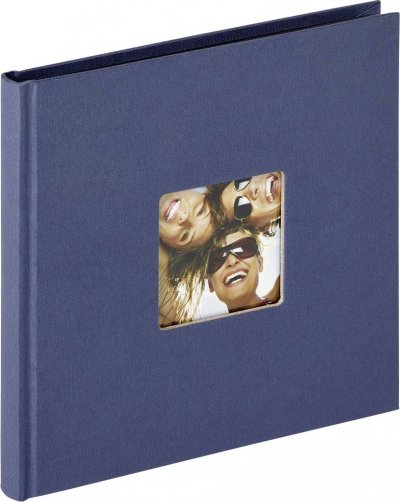 WALTHER+ DESIGN Album de design Fun Standard 18x18 cm bleu, avec cadrage