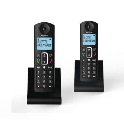 ALCATEL  f685 duo pack 2 tel&eacute;fonos inal&aacute;mbricos dect negros