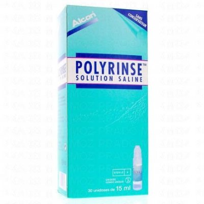 ALCON  Polyrinse solution saline 30 unidoses de 15ml