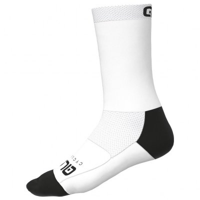 ALE Al&eacute; - Team Socks - Chaussettes de cyclisme taille 40-43 - M, blanc