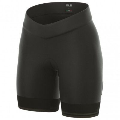 ALE Al&eacute; Women's Solid Classico RL Shorts - Noir-Gris} - XL}, Noir-Gris}