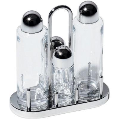 GENERIQUE Alessi 5070 service huile, vinaigre, sel et poivre en acier brillant et cristal