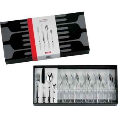 GENERIQUE Alessi 5180s24m Set de 24 couverts monoblocs en acier inoxydable poli 18/10 Nuovo Milano