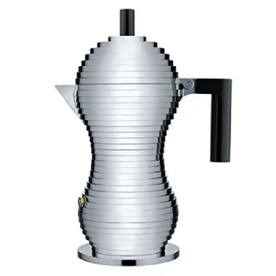 ALESSI  - Cafeti&egrave;re expresso Pulcina, 30 cl, argent / noir