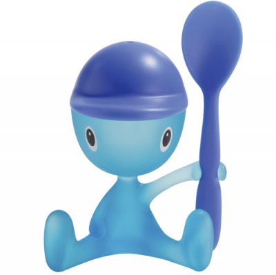 ALESSI  Cico - Coquetier avec sali&egrave;re et cuill&egrave;re - Bleu