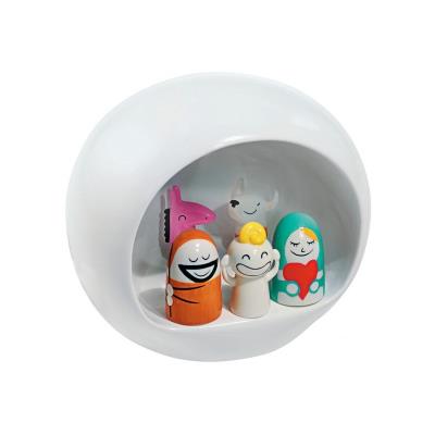 Alessi - Cr&ecirc;che Presepe Blanche et ses 5 figurines AMGI10