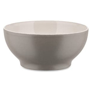 ALESSI  Dc03/54 Lg Tonale Petit Bol en C&eacute;ramique Stoneware, Light Grey, Set de 4 Pi&egrave;ces