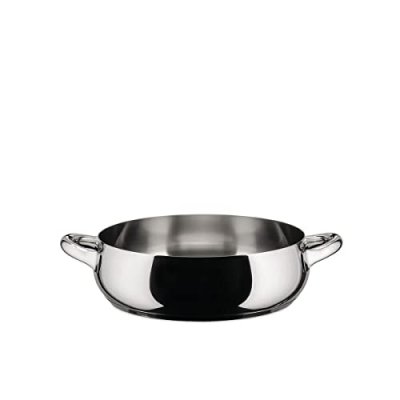 ALESSI  mami casserole en acier inoxydable 18/10 argent&eacute;, &oslash; 24 cm