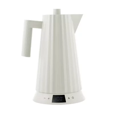 ALESSI  - Pliss&eacute; Bouilloire &agrave; temp&eacute;rature r&eacute;glable 1,7 l, blanc