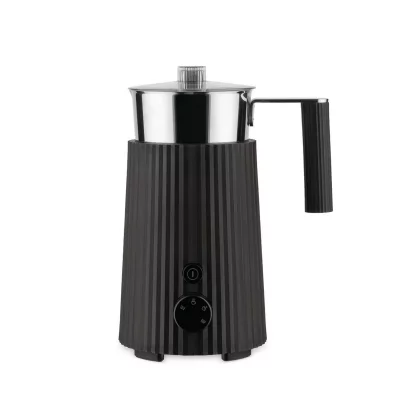 ALESSI  - Pliss&eacute; Mousseur &agrave; lait, 0,35 l, noir
