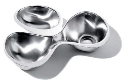 GENERIQUE Alessi ra03 babyboop plat &agrave; hors-d'oeuvre en acier inoxydable 18/10 satin&eacute; &agrave; bord brillant
