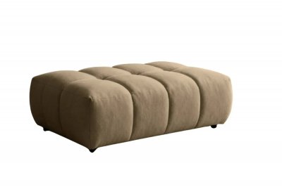 CASANOVA PARIS Alexia - Pouf En Tissu Bouclette Caf&eacute; 120x60x40