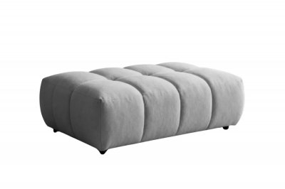 CASANOVA PARIS Alexia - Pouf En Tissu Bouclette Gris Clair 120x60x40