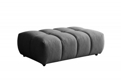 CASANOVA PARIS Alexia - Pouf En Tissu Bouclette Gris Fonc&eacute; 120x60x40