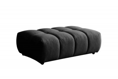 CASANOVA PARIS Alexia - Pouf En Tissu Bouclette Noir 120x60x40