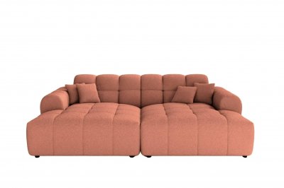CASANOVA PARIS Alexia Xl - Canap&eacute; Droit Tissu Bouclette 4 Places Terracotta