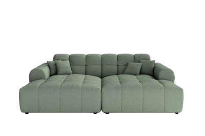 CASANOVA PARIS Alexia Xl - Canap&eacute; Droit Tissu Bouclette 4 Places Vert