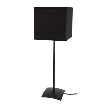 TOSEL Alfena carr&eacute; lampe a poser acier 15x15x46 cm - noir 62292
