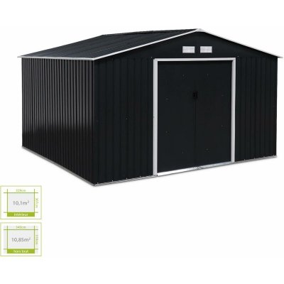 SWEEEK Alice'S Garden Abri de jardin m&eacute;tal, 10,85m&sup2; l Alice's Garden