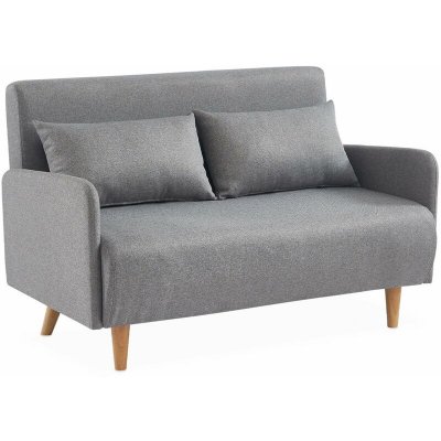 SWEEEK Alice'S Garden Canap&eacute; convertible en tissu gris clair l Alice's Garden
