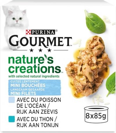 GOURMET Aliment Chat adulte Nature's Creation, multipack 8x85g