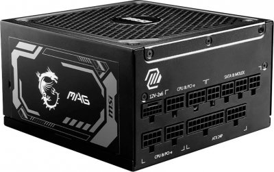 MSI Alimentation PC modulaire MAG A1000GL PCIE5 1000W 80 PLUS Gold noir