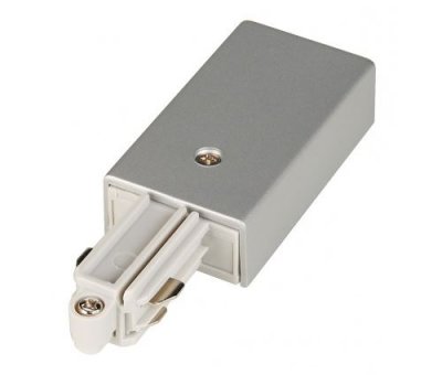 SLV Alimentation pour rail 1 allumage 230v, gris argent, terre droite