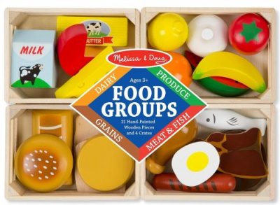 MELISSA & DOUG Aliments en bois groupes alimentaires