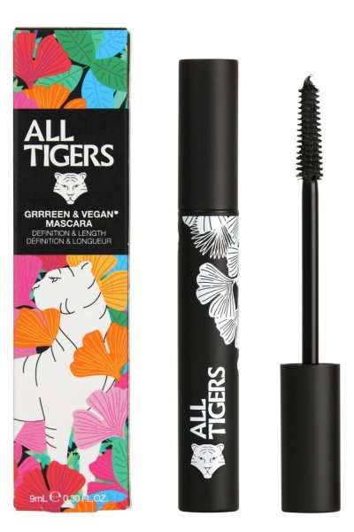 ALL TIGERS  - Mascara naturel&vegan NOIR 916 DEFINITION&LONGUEUR 9 ml