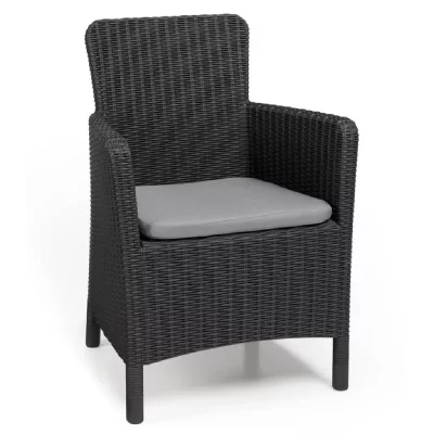 KETER Allibert Chaise de salle &agrave; manger de jardin Trenton Graphite