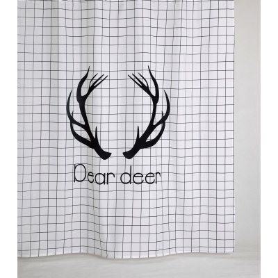 ALLIBERT  - Rideau de douche design DEAR - 180 x 200 - Blanc - Dear