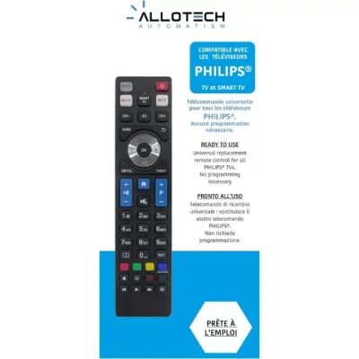 GENERIQUE Allotech T&eacute;l&eacute;commande de Rechange Universelle - Compatible avec TV Philips