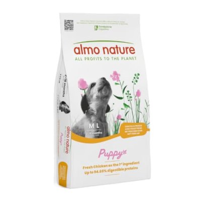 ALMO NATURE HOLISTIC Almo Holistic Medium Puppy, poulet & riz - lot % : 2 x 12 kg
