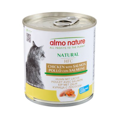 ALMO NATURE HFC  Natural poulet avec saumon pour chat (280 g) 6 x 280g