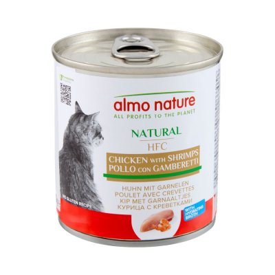 ALMO NATURE HFC  Natural Poulet Crevettes pour chat (280 g) 12 x 280g