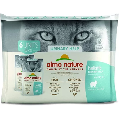 ALMO NATURE HOLISTIC  Urinary Help au poulet et au poisson multipack (6x70g) 6 x 70 g