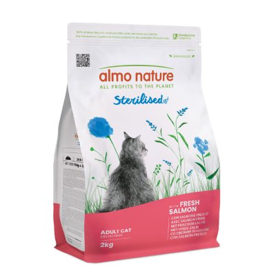 ALMO NATURE HOLISTIC Almo Nature Sterilised Adult Salmon 2kg Cat Food Multicolore 2kg