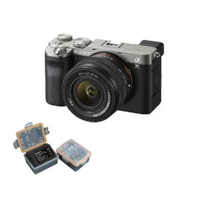 SONY Alpha A7C 28-60mm Argent + Batterie Kingma 2000mAh ( NP-FZ100)
