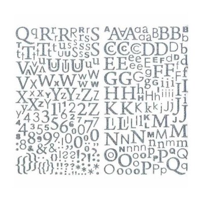 ARTEMIO Alphabet autocollant paillettes argent