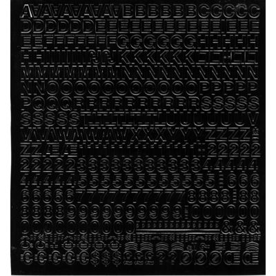 APLI AGIPA Alphabet, chiffres et symboles autocollant 8 x 8 mm noir - 