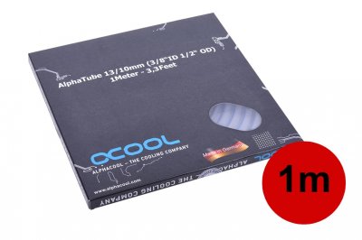 ALPHACOOL  Tuyau Alphatube HF 13/10 (3/8"ID) - Transparent 1m (3,3ft) Bo&icirc;te au d&eacute;tail