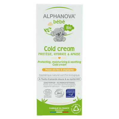 ALPHANOVA  B&eacute;b&eacute; Cold Cream - Soin B&eacute;b&eacute; Hydratant et Apaisant - 50 ml